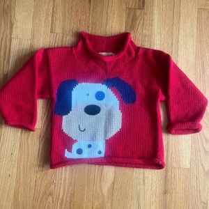 NWOT Small shop boutique 100% cotton roll neck knit sweater